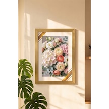 Porsima 4410 Altın PVC Modern Dekoratif Cam Fotoğraf Çerçevesi Masa Duvar Fotoğraf Çerçevesi 21x29,7cm