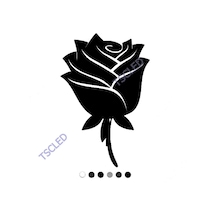 Gül Motifi Ve Gül Deseni Duvar Sticker 17Cm