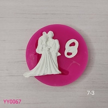 Yy0067 Gelin Damat Yüzüklü Silikon Kalıp