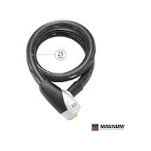 Magnum 25x1100mm Anahtarlı Bisiklet Kilidi 3021 KLT-116 Siyah