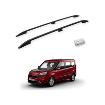 Turtle Fiat Doblo 2 2010-2022 / Uzun Şasi Tavan Çıtası Crown Siyah