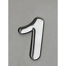 Kapı Numarası Krom Metal 4.2Cm No 1 Yapişkanli