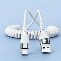 Oldfriend 66w 5a Usb Type-c Hızlı Şarj Kablosu Samsung Uyumlu S23 S21 Xiaomi 13 Huawei Oppo Android Telefon Aksesuarları Beyaz 1m