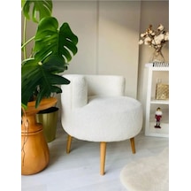 Tekli Puf ,makyaj Önü Pufu,çay Seti Tekli Koltuk, Sıtlı Berjer Salon, Balkon, Ofis ,sıtlı Puf, Beyaz,