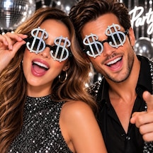 Dolar İşareti Parti Gözlüğü Gümüş - Aıaı-886737 18