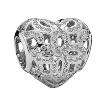 Nur Silver Kalp Gümüş Charm Nur-bl01071