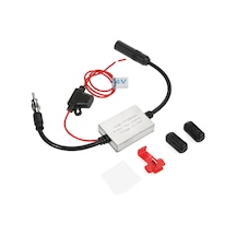 Monyee 12-24v Araç Fm Radyo Sinyal Güçlendirici, Metal Kasa, Gürültü Filtresi, Anten Stabilizatörü - Aıps060300