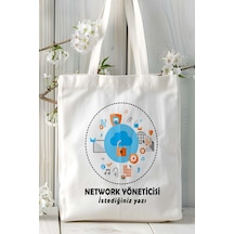 Art Hediye Network Yöneticisi Baskılı Bez Omuz Çantası Kişiye Özel Model 16 Çok Renkli