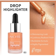 Cosmetics Drop Highlighter 03 Candlelight Işıltılı Likit Aydınlatıcı Çok Renkli