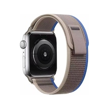 Watch 10 42mm Uyumlu Omsy Krd-77 Hasır Kordon-gri-mavi