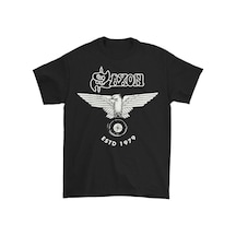 Saxon 1979'da Kuruldu Rendy Grafik Tişörtler SIYAH