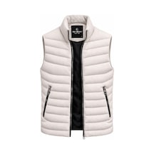 Classics Men Rc Moon Fermuarlı Erkek Slim Fit Süet Yelek 7584 Taş