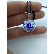 Cam Harf Kolye – Handmade El Yapimi Murano– (I) Harfi Modeli Ürü Kırmızı