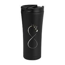 Termos Bardak 500 ml Sonsuzluk kelebek B548 Siyah