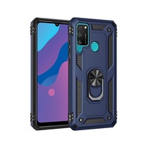 Huawei Y6p Kılıf Sofya Yüzüklü Silikon Kapak - Lacivert 0.2M-Çok Renkli