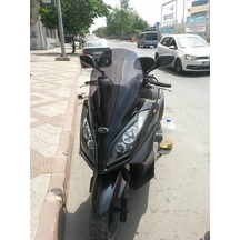 Zeus Motor 2011-2015 Kymco Downtown 300i Uyumlu Koyu Füme Ön Cam