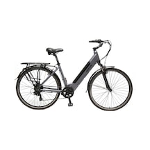 Bisan Moon Elektrikli Bisiklet 47 Cm V 700c Jant 7 Vites Metalik Gri Siyah Gri