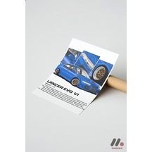 Mitsubishi Lancer Evo Vı Jdm Poster, Çerçevesiz Yüksek Kalite Duvar Afişi - Oto Severlere Özel Hediy