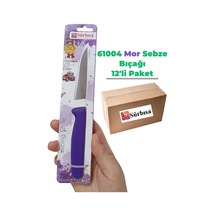 Sürbisa 61004 Sebze Bıçağı Mor 1 Koli 12 Adet Çok Renkli