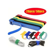 Gateesat Yeşil 20 Adet 15 Cm Kendinden Yapışkanlı Nylon Bağlama Kayışı Seti