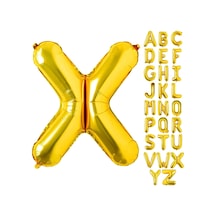 X Harf Gold Folyo Balon16 İnç 36 cm