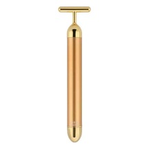 24k Altın Roller Enerji Guzellik Cubugu Titresimli Yuz Masaj Aleti Karışık