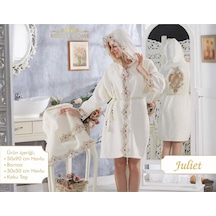 Bonny Home Juliet Krem Bayan Fransız Dantelli Balayı Çeyizlik Ham