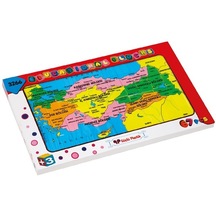Güçlü Plastik Puzzle Yapboz Türkiye Haritasi Ve Bölgeler 67 Parça
