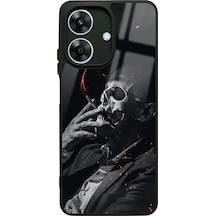 Oppo Realme Note 60 Smoke Skull Tasarımlı Glossy Telefon Kılıfı Çok Renkli