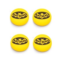Cafele Ps4 - Ps5 - Xbox One X/s - Series X - Series S Analog Koruyucu Silikon Pad Batman Logo Sarı