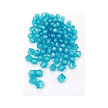 Küp Boncuk İçten Boncuklu Bileklik Çanta Boncuğu 10 Mm 50 Gr Gök Mavi - Bnc449