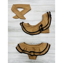 My Kids Wear Kız Çocuk Fırfırlı Ikili Bikini Takım Mercan - Pembe