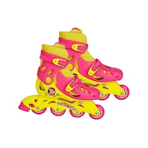 Polly Pocket Inline 4 Teker Paten 34-37 Numara Pembe - Sarı