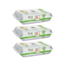 Pure Baby Wipes Organic Bambu Islak Havlu Mendil 90 Yaprak 3'lü