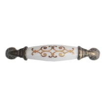 Klasik Silindir Kulp Antik Sarı 96 Mm