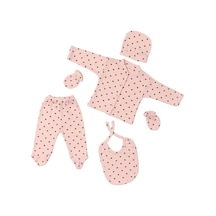 Mdrandy 5 Li Hastane Çıkışı Zıbın Seti Pembe