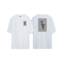Thewert Unisex Telefon Kulubesi Ön Arka Baskılı Beyaz Oversize T-shirt