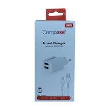 Compaxe Cta-521dıu 5v 2.1a 10w 2usb 1mt Usb 3.0 Ev Şarj Kafa + Li