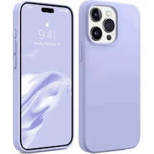 Apple iPhone Uyumlu   15 Pro Max Kılıf First Silikon - Lila