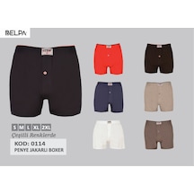 Belpa Ersa İç Giyim Erkek Penye Jakarlı Boxer 6'lı Siyah
