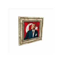 Mustafa Kemal Atatürk Baskılı Taş Tablo 25x25 751