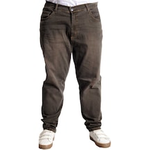 Mode XL Büyük Beden Erkek Kot Pantolon 5cep Tint 23915 Kahverengi 001