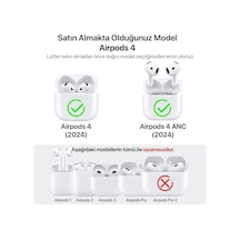 Airpods 4. Nesil İle Uyumlu Leather Skin Serisi Parmak İzi Tutmayan Dış Yüzeye Sahip Ve Mükemmel Koruma Sağlayan Orta Sertlikte Silikon Kılıf Lacivert, Airpods 4