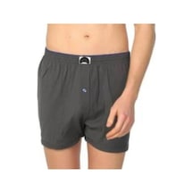3 Lü Paket Gümüş Erkek Penye Boxer Düz Renk Pamuklu Erkek Boxer
