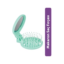 Beauty Makaron Saç Fırçası - 3d Esnek, Aynalı, Çanta Boy - Compact Detangler Mint