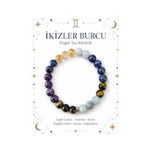 İkizler Burcuna Özel Doğaltaş Bileklik Mor - 928507068 Mor