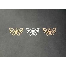Dekoratif Gold Aynalı Plexi Mobilya Dolap Süsükelebek 8x5cm10adet Altın