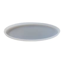 Silikon Epoksi Kalıp Küçük Oval Tepsi Kalıbı 19x13 Cm Beyaz