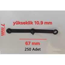 Luluyen Siyah 250 Adet Plastik Kilit Klips 67mm Güvenlik Etiket Trim Sabitleyici Askı Paket Kilidi Tek Kullanımlık