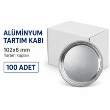 Alüminyum Tartım Kabı - 102x8 Mm Tartım Kapları 100 Adet